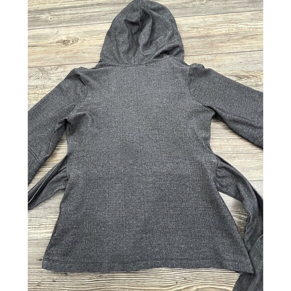 Akira Chicago Red Label Gray Wrap Belted Jacket W/Hood 3/4 Sleeves Women's Small - Picture 7 of 11